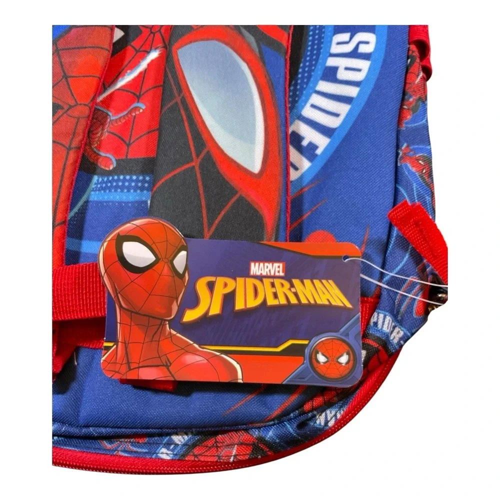 Marvel Spider-Man Kids Boys' School Backpack with Lunch Bag 4-Piece Set Academia